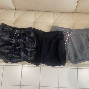 Three different types of pull on shorts